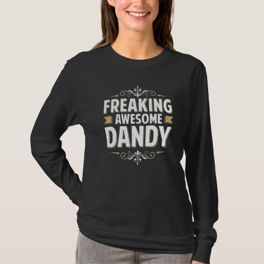 Mannen freaking Geweldige dandy voor papa opa op v T-shirt (Voorkant)