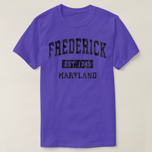 Mannen Frederick Maryland Md  sport Black Cl T-shirt (Design voorkant)