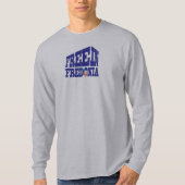 Mannen "Free in Fredonia" — Lange basishoes T-Shir T-shirt (Voorkant)