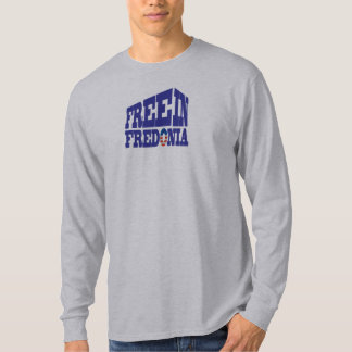 Mannen "Free in Fredonia" — Lange basishoes T-Shir T-shirt