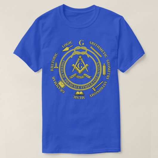 Mannen Freemason Tools Faith Hope Charity Masonic T-shirt (Design voorkant)