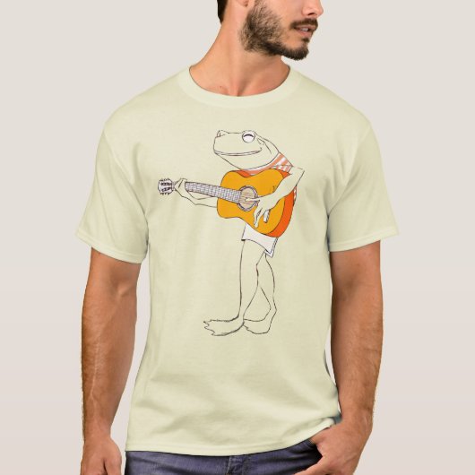 Mannen Frog Guitar Strummer Grafisch T-shirt (Voorkant)