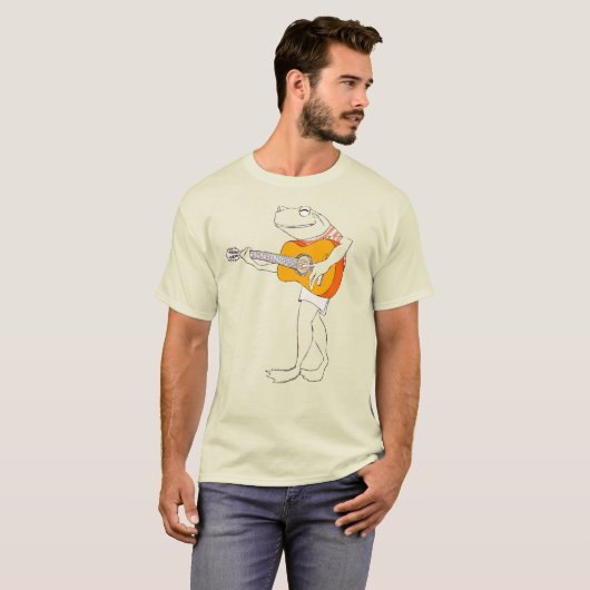 Mannen Frog Guitar Strummer Grafisch T-shirt (Voorkant volledig)