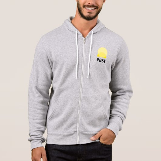 Mannen Full-Zip Hoodie in Athletic Heather (Voorkant)