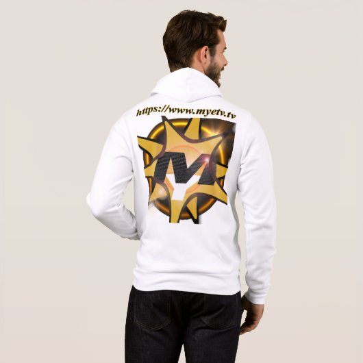 Mannen Full-Zip Hoodie van MYETV - 15 jaar (Achterkant volledig)