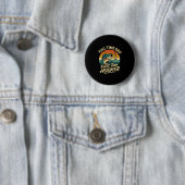 Mannen fulltime vader parttime vissen humor vaders ronde button 5,7 cm (In situ)
