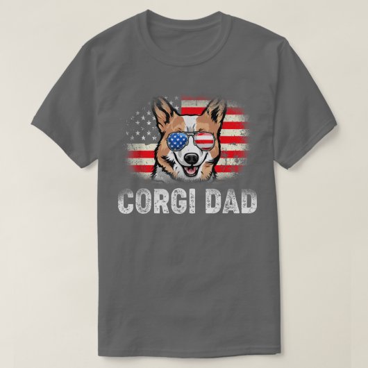 Mannen Fun Corgi T-shirt (Design voorkant)