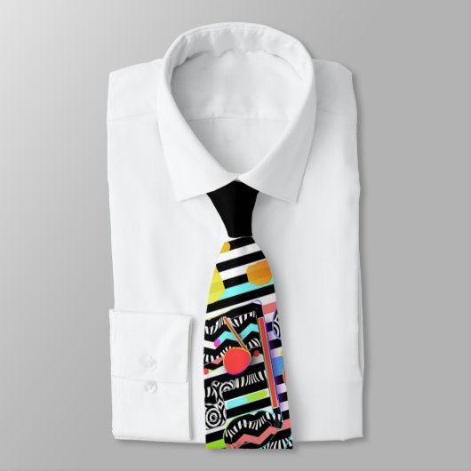MANNEN FUN RED MUSICAL NOTES NECKTIE STROPDAS (Gebonden)