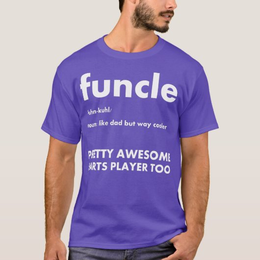 Mannen Funcle Darts Speler Fun Uncle Funny en Pap T-shirt (Voorkant)