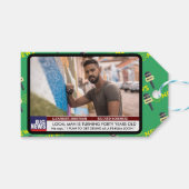 Mannen Funny 40th Verjaardag TV Nieuws 50th 60th Cadeaulabel (Voorkant (Horizontaal))