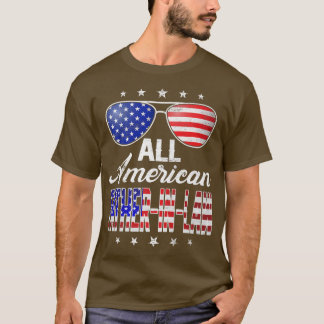 Mannen Funny All American FatherInLaw American Fla T-shirt