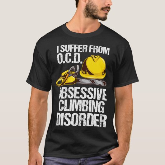 Mannen Funny Arborist Tree Climate Gift - OCD Clim T-shirt (Voorkant)