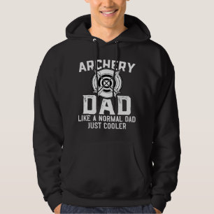 Mannen Funny Archery Gift for Men Dad Bow and Arro Hoodie