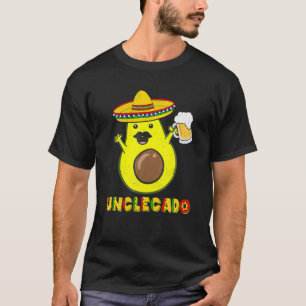 Mannen Funny Avocado oom Vegan Guacamole Unclecado T-shirt