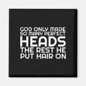 Mannen Funny Balding Bald Slap Head Dad Man Man Gu Magneet (Voorkant)