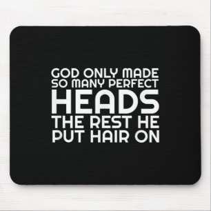 Mannen Funny Balding Bald Slap Head Dad Man Man Gu Muismat