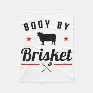 Mannen Funny BBQ Body door Brisket Grillen of Roke Fleece Deken