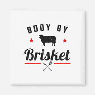 Mannen Funny BBQ Body door Brisket Grillen of Roke Magneet