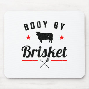 Mannen Funny BBQ Body door Brisket Grillen of Roke Muismat