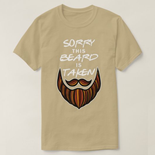 Mannen Funny Beard Couple Sorry dat zijn baard ver T-shirt (Design voorkant)