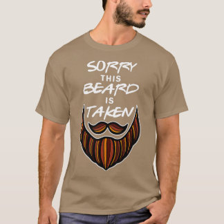 Mannen Funny Beard Couple Sorry dat zijn baard ver T-shirt
