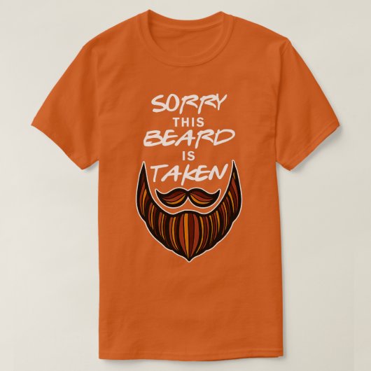 Mannen Funny Beard Couple Sorry dat zijn baard ver T-shirt (Design voorkant)