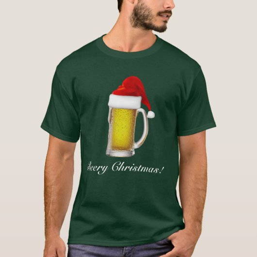 Mannen Funny Beery kerstbeer T Shirt (Voorkant)