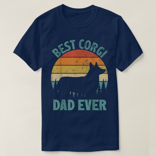 Mannen Funny  Best Corgi Pap Ooit vaderdag T-shirt (Design voorkant)