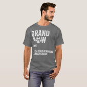 Mannen Funny Best Dog Grandpa Ever Grandpaw Retro T-shirt (Voorkant volledig)