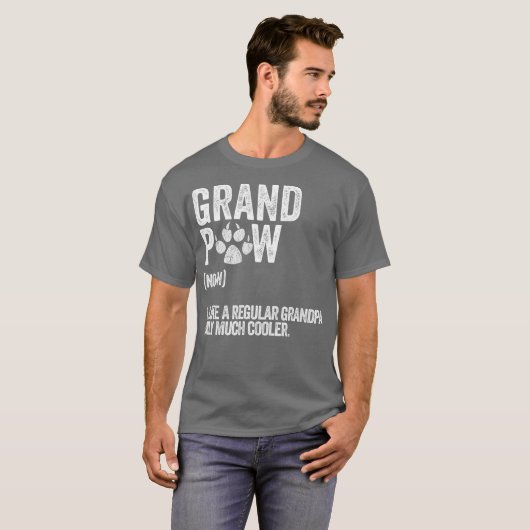 Mannen Funny Best Dog Grandpa Ever Grandpaw Retro T-shirt (Voorkant volledig)