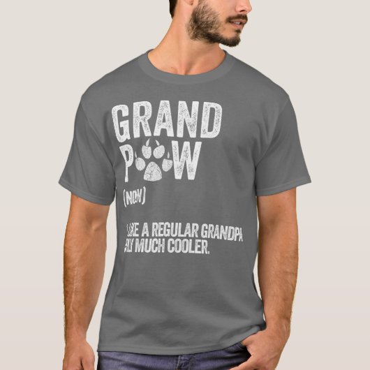 Mannen Funny Best Dog Grandpa Ever Grandpaw Retro T-shirt (Voorkant)