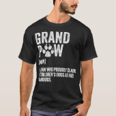 Mannen Funny Best Dog Grandpa Ever Grandpaw Retro T-shirt (Voorkant)