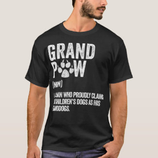 Mannen Funny Best Dog Grandpa Ever Grandpaw Retro T-shirt