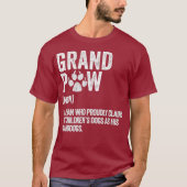 Mannen Funny Best Dog Grandpa Ever Grandpaw Retro T-shirt (Voorkant)