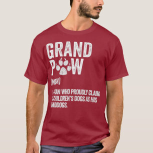 Mannen Funny Best Dog Grandpa Ever Grandpaw Retro T-shirt