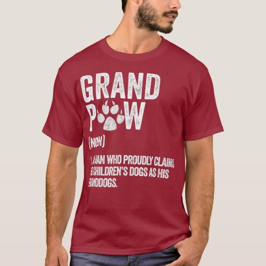 Mannen Funny Best Dog Grandpa Ever Grandpaw Retro T-shirt (Voorkant)