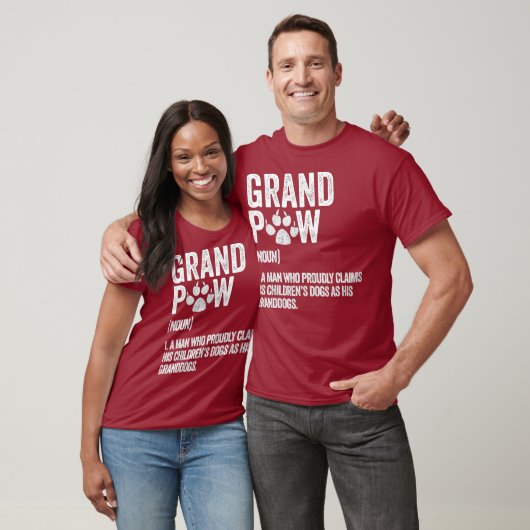Mannen Funny Best Dog Grandpa Ever Grandpaw Retro T-shirt (Unisex)