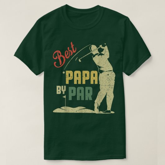 Mannen Funny Best Papa van Par Vaderdag Golf Love T-shirt (Design voorkant)