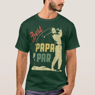 Mannen Funny Best Papa van Par Vaderdag Golf Love T-shirt