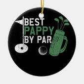 Mannen Funny Best Pappy van Par Vaderdag Golf Keramisch Ornament (Voorkant)