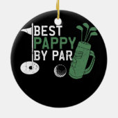Mannen Funny Best Pappy van Par Vaderdag Golf Keramisch Ornament (Achterkant)