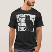 Mannen Funny Beste Kat Papa Graphic Vaders en Mann T-shirt (Voorkant)