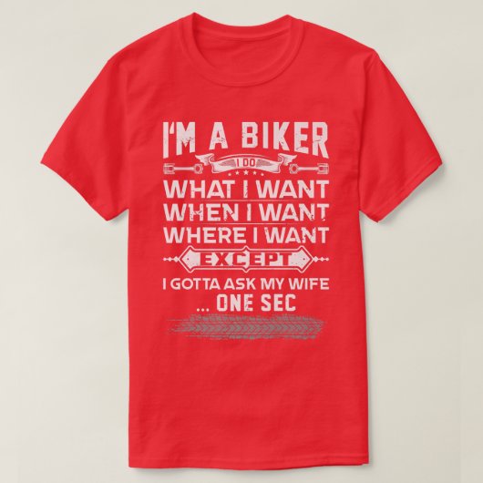 Mannen Funny Biker Wife Biker Accessoires Motorcyc T-shirt (Design voorkant)