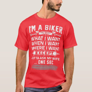 Mannen Funny Biker Wife Biker Accessoires Motorcyc T-shirt