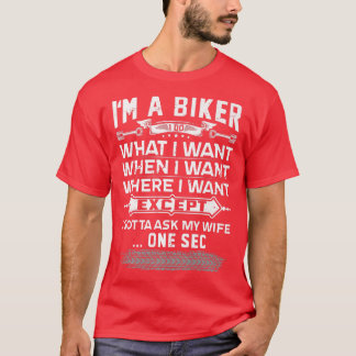 Mannen Funny Biker Wife Biker Accessoires Motorcyc T-shirt
