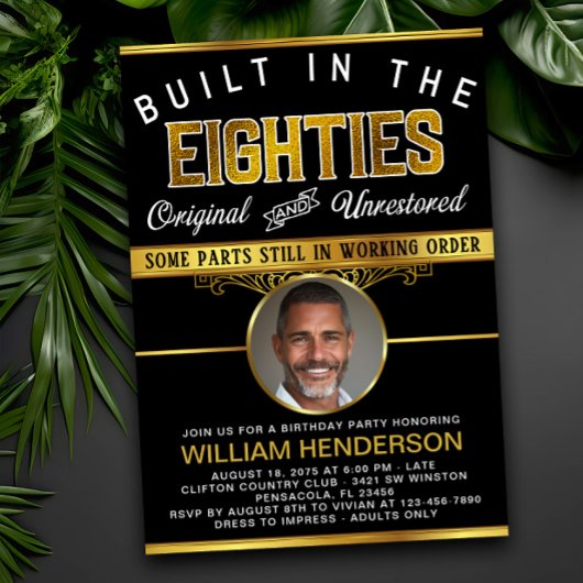 Mannen Funny Birthday Gebouwd in de jaren 80 Kaart