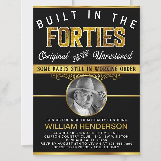 Mannen Funny Birthday Party Gebouwd in de jaren '4 Kaart