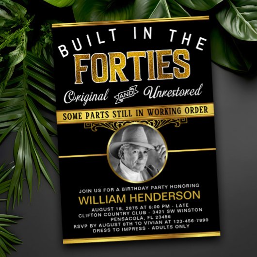 Mannen Funny Birthday Party Gebouwd in de jaren '4 Kaart