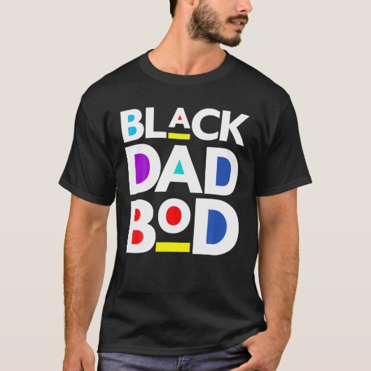 Mannen Funny Black Dad Bod Fathers Workout Fit Exe T-shirt (Voorkant)