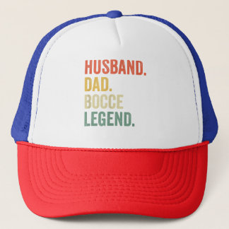 Mannen Funny Bocce Husband Pap Bocce Ball Legend Trucker Pet